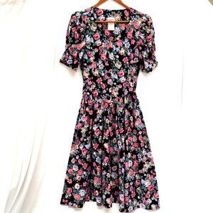 Vintage Style My Way Shabby Chic Floral Dress Size 5/6 Pink Roses Prairiecore